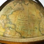 William IV 20 inch terrestrial globe by Cruchley close up
