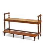 Louis Philippe mahogany hall bench profile