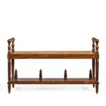 Louis Philippe mahogany hall bench front