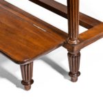 Louis Philippe mahogany hall bench feet