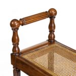 Louis Philippe mahogany hall bench handle