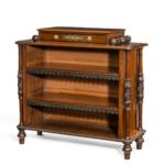 A William IV mahogany open bookcase by Brown and Lamont