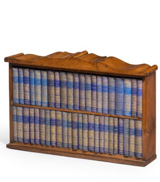 miniature mahogany table bookcase of Diamond Classics