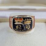 enamel and gold Nelson memorial ring made for his aunt, Mrs Thomasine Goulty