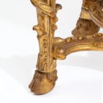 giltwood console tables with original marble tops leg