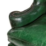 Green antique armchair