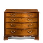 A George III mahogany serpentine chest of drawers,
