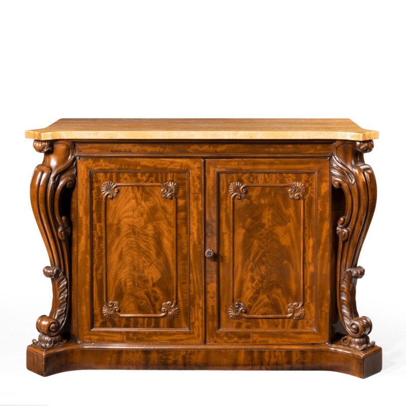 An early Victorian two-door mahogany side cabinet, attributed to Gillow