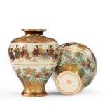 Satsuma earthenware vases