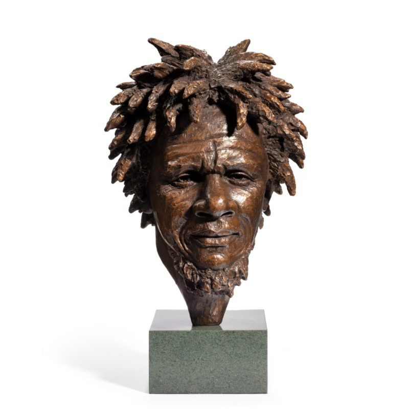 bronze bust of ‘Dougie’ by Vivian Mallock