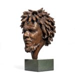 bronze bust of ‘Dougie’ by Vivian Mallock 2