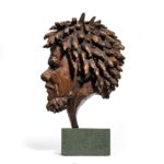 A fine bronze bust of ‘Dougie’ by Vivian Mallock side