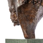bronze bust of ‘Dougie’ by Vivian Mallock signed