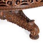 A William IV Colonial padouk five-foot round table foot