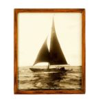 An original Photographic print of the Bermudian yacht Clodagh on Starboard tack in the Solent.