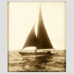 An original Photographic print of the Bermudian yacht Clodagh on Starboard tack in the Solent.
