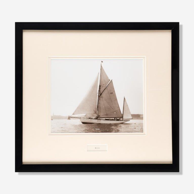 An original gelatin print by Beken of Cowes of the Gaff rigged ketch ROSE