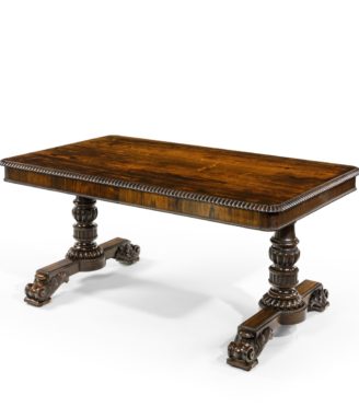 A William IV rosewood partners’ library table