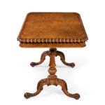 Victorian solid walnut library table made for Gillows side