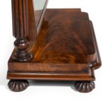 A pair of George IV mahogany table mirrors attributed to Gillows base side