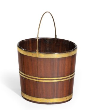 A late George III brass bound bucket main