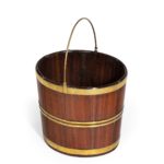 A late George III brass bound bucket 2