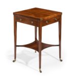 A Sheraton period George III mahogany patience table side