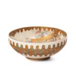 A Meiji period Satsuma earthenware bowl