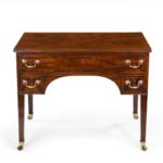 A George III free-standing mahogany architect’s desk front