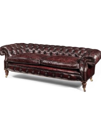 A Victorian walnut Chesterfield sofa main