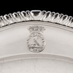 Twelve dinner plates from Admiral Lord Bridport’s seagoing silver service