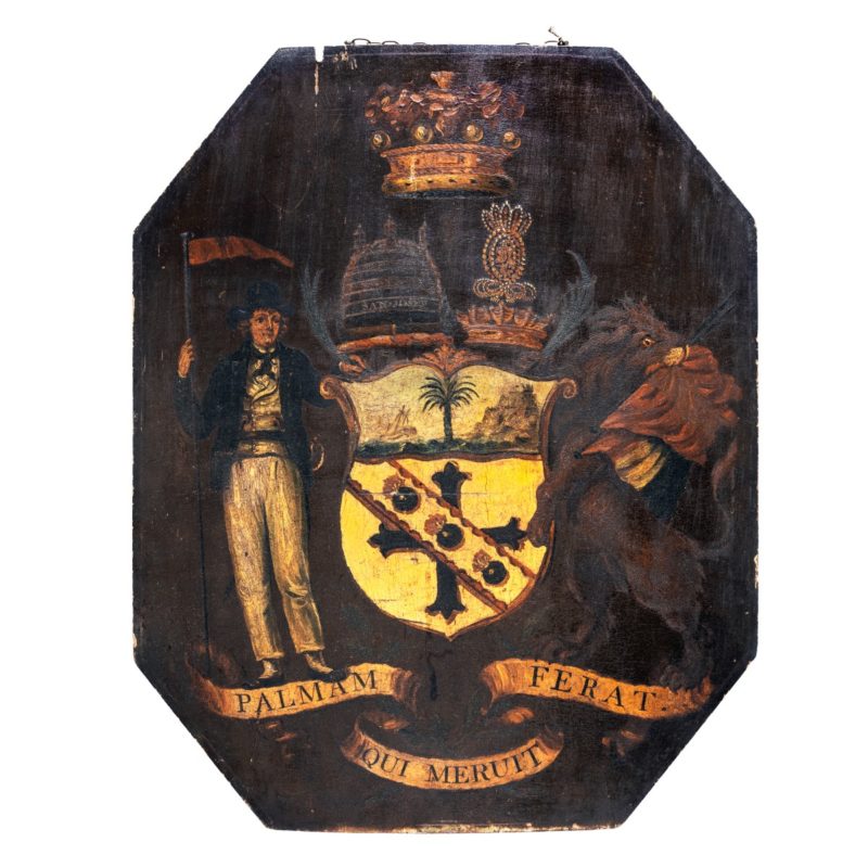Admiral Lord Nelson's armorial panel from his personal carriage