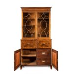 A late George III mahogany secretaire bookcase attributed to Gillows open