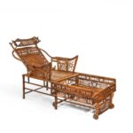 Chinese Export 'Brighton Pavilion' bamboo adjustable day bed