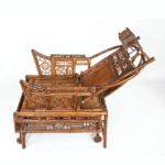 A Chinese Export 'Brighton Pavilion' bamboo adjustable day bed side
