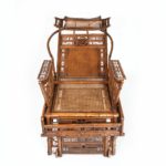 A Chinese Export 'Brighton Pavilion' bamboo adjustable day bed front facing