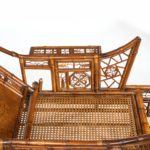 A Chinese Export 'Brighton Pavilion' bamboo adjustable day bed wooden detail