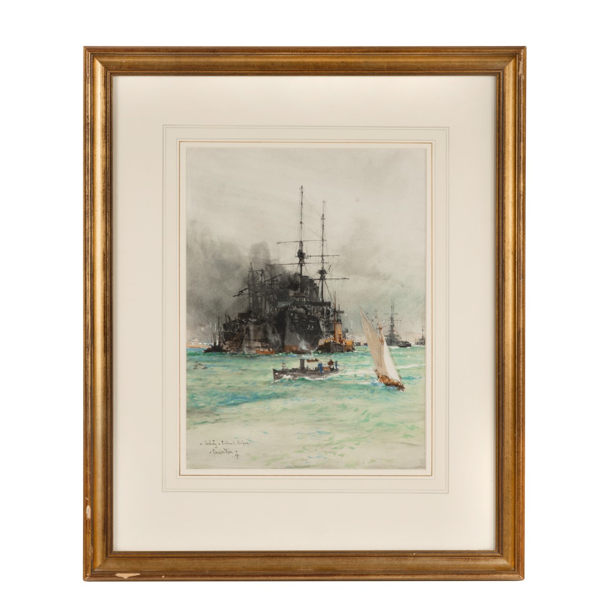 Charles Edward Dixon 'Coaling, Portsmouth Harbour',