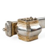 An Ottoman Empire parcel-gilt silver qalamdan image detail end side