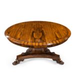 A Regency figured rosewood tilt-top centre table main