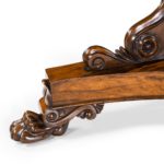 A Regency figured rosewood tilt-top centre leg detail