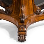 A Regency figured rosewood tilt-top centre leg detail