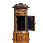 A Victorian oak country house letterbox by Rodrigues 1872 Open