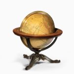 A 12 inch Franklin terrestrial table globe by Nims & Co, New York