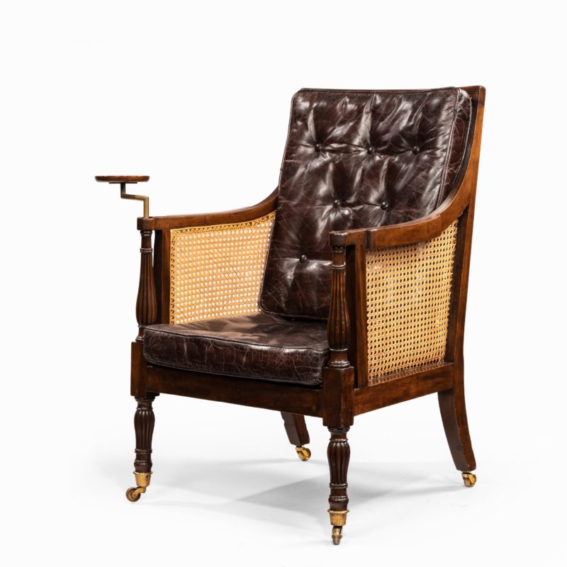 A Regency mahogany Bergère chair