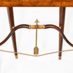 A French demi-lune rosewood bow and arrow table by Georges-François Alix detail bow