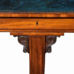 A Regency mahogany end support library table drawer details