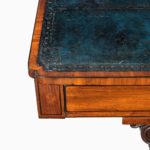A Regency mahogany end support library table details