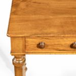 A mid-Victorian free-standing walnut writing table by Holland and Sons detail