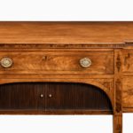 George III breakfront yew-wood inlaid sideboard drawers